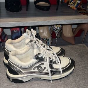 CHANEL Monochrome Athletic Shoes